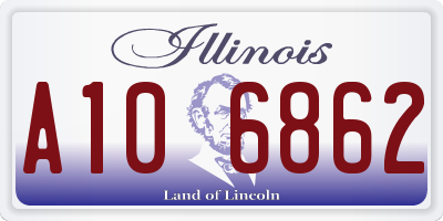 IL license plate A106862
