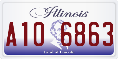 IL license plate A106863