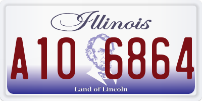 IL license plate A106864