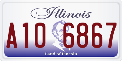 IL license plate A106867