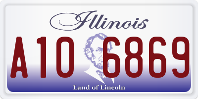 IL license plate A106869