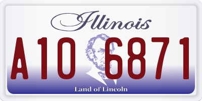 IL license plate A106871
