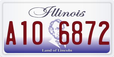 IL license plate A106872