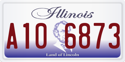 IL license plate A106873