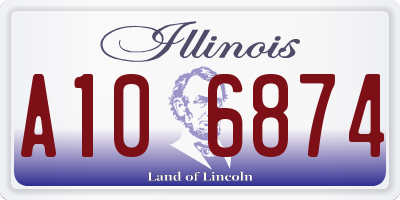 IL license plate A106874