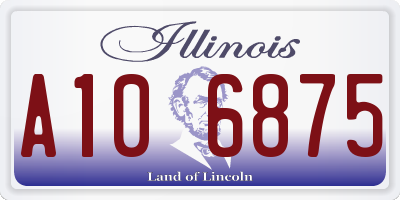 IL license plate A106875