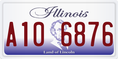 IL license plate A106876