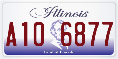 IL license plate A106877