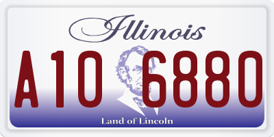 IL license plate A106880