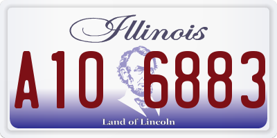 IL license plate A106883