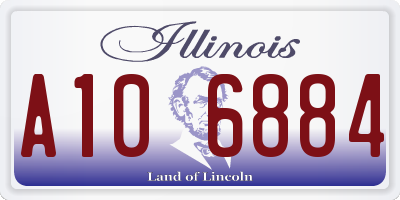 IL license plate A106884