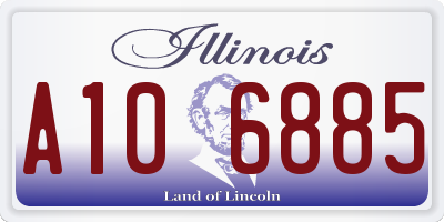 IL license plate A106885