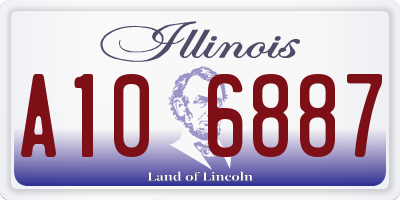 IL license plate A106887