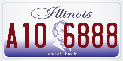 IL license plate A106888