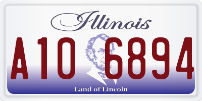 IL license plate A106894