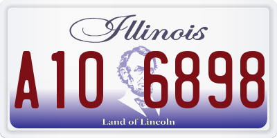 IL license plate A106898