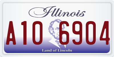 IL license plate A106904
