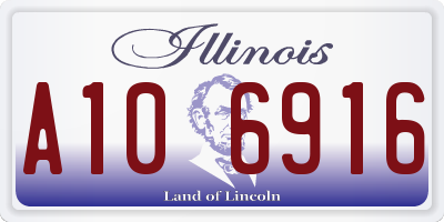 IL license plate A106916