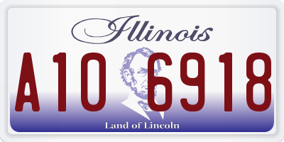 IL license plate A106918