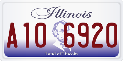 IL license plate A106920