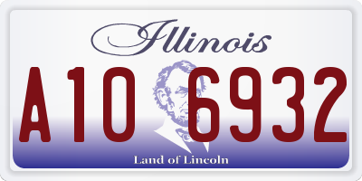 IL license plate A106932