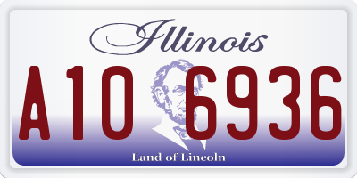 IL license plate A106936