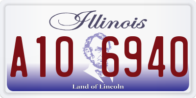 IL license plate A106940
