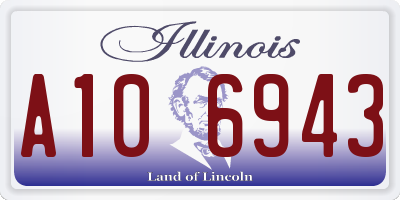IL license plate A106943