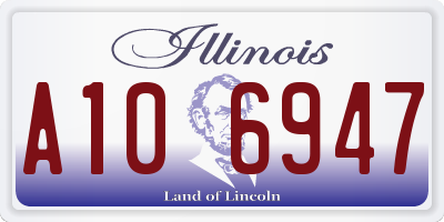 IL license plate A106947