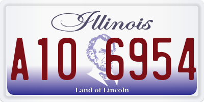 IL license plate A106954