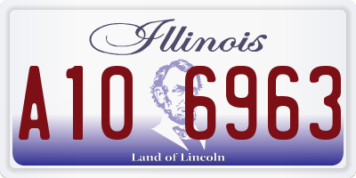 IL license plate A106963