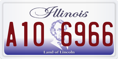 IL license plate A106966