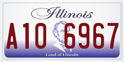 IL license plate A106967