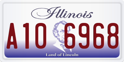 IL license plate A106968