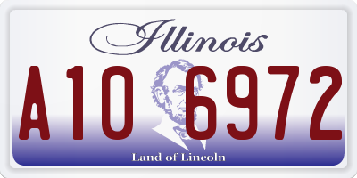 IL license plate A106972