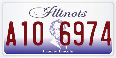 IL license plate A106974