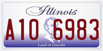 IL license plate A106983