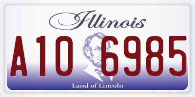 IL license plate A106985
