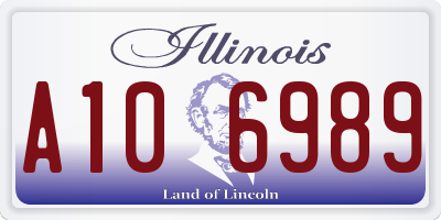 IL license plate A106989