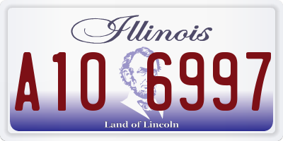 IL license plate A106997