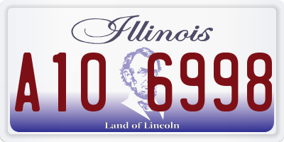 IL license plate A106998