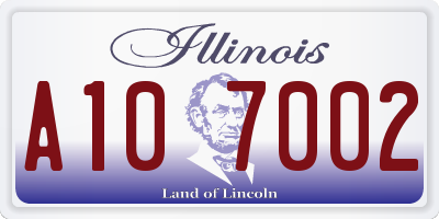 IL license plate A107002