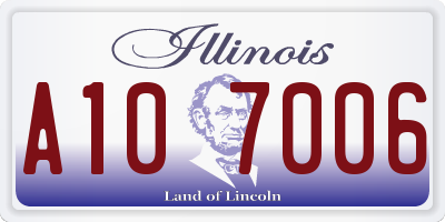IL license plate A107006