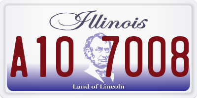 IL license plate A107008