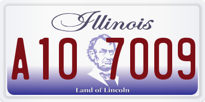 IL license plate A107009
