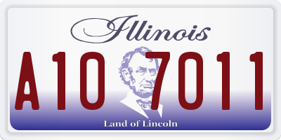IL license plate A107011