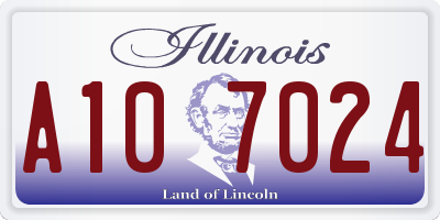 IL license plate A107024
