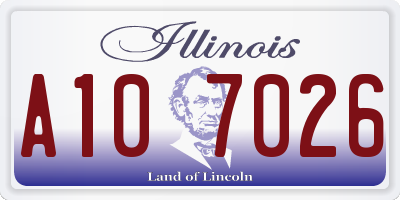 IL license plate A107026