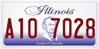 IL license plate A107028