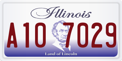 IL license plate A107029